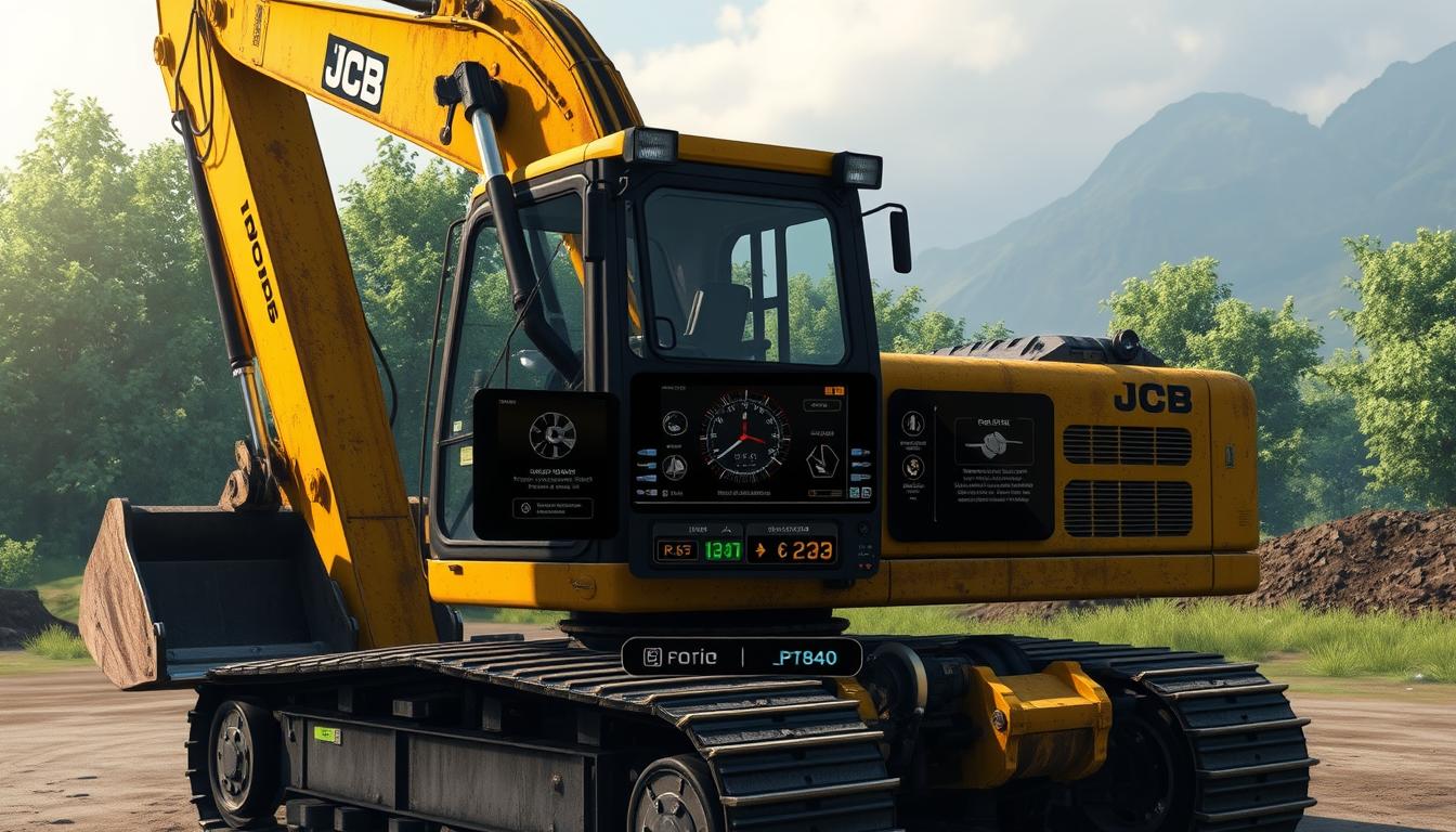 A detailed, meticulously-crafted image of tips and techniques for mastering a JCB excavator simulation game. In the foreground, a large, highly realistic JCB excavator with detailed textures and weathering, poised for operation. In the middle ground, a series of interactive control panels and displays, showcasing the various functions and capabilities of the machine. The background features a serene, naturalistic environment with lush greenery, creating a calming yet immersive atmosphere. Soft, diffused lighting illuminates the scene, highlighting the intricate mechanical components and emphasizing the overall sense of realism. The image conveys a sense of expertise, technical proficiency, and the rewarding experience of mastering the complexities of heavy machinery simulation.