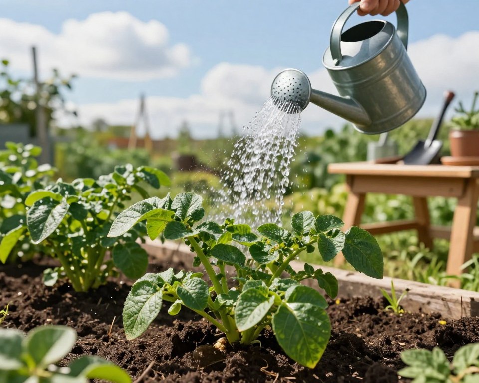 Kartoffeln anpflanzen Bewässerung