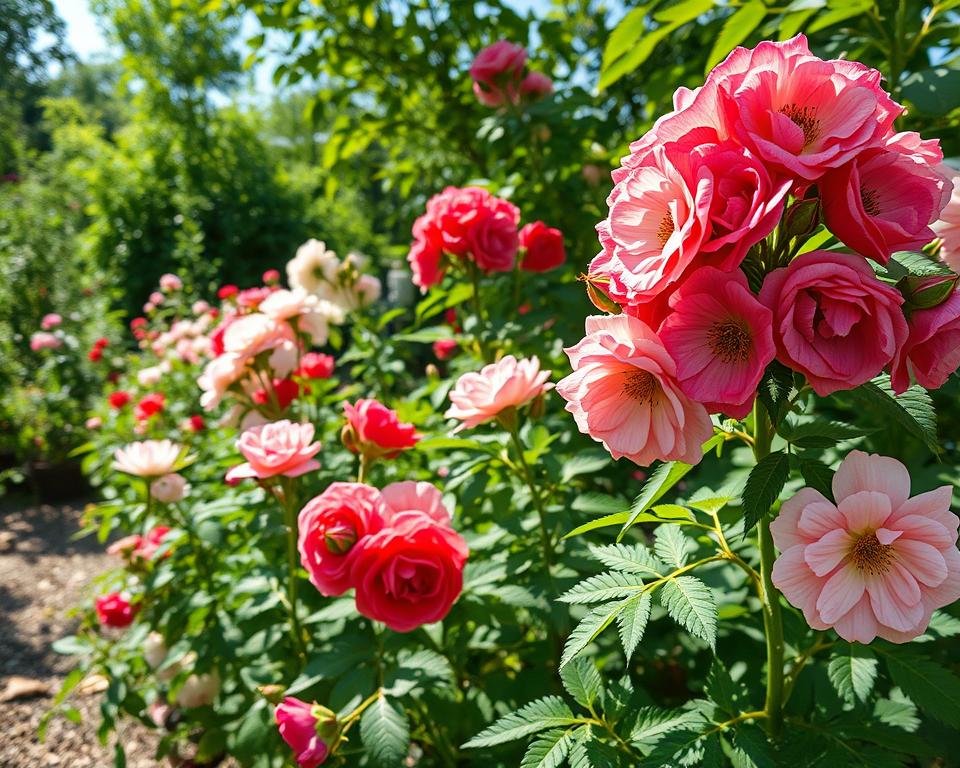 Wildrosensorten und robuste Unterlagen