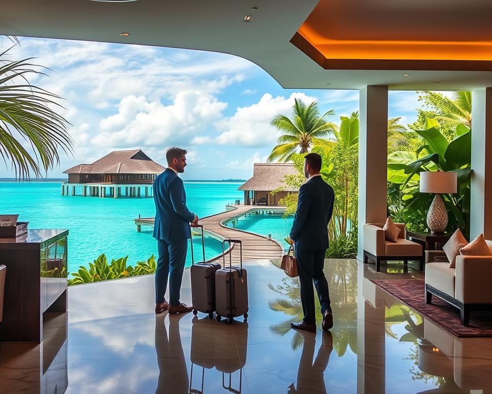 Buchung und Service im Luxusresort