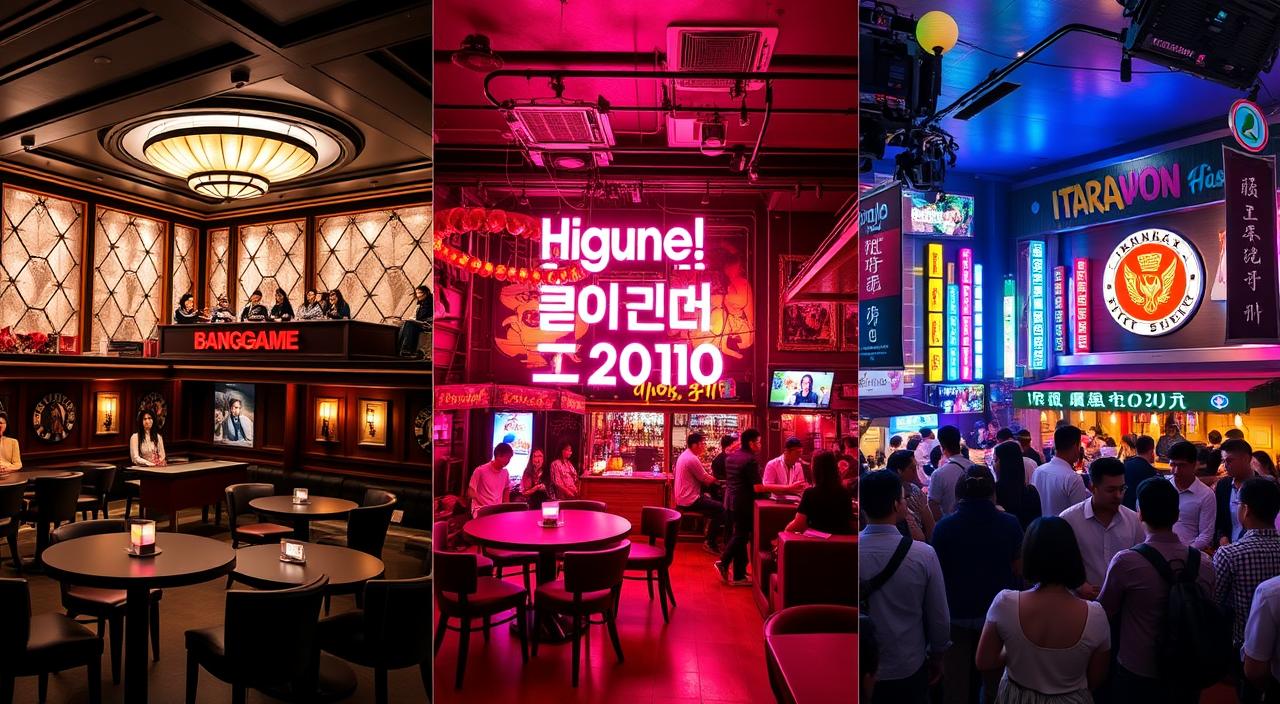 Comparison of karaoke venues in different Seoul districts including 강남 가라오케