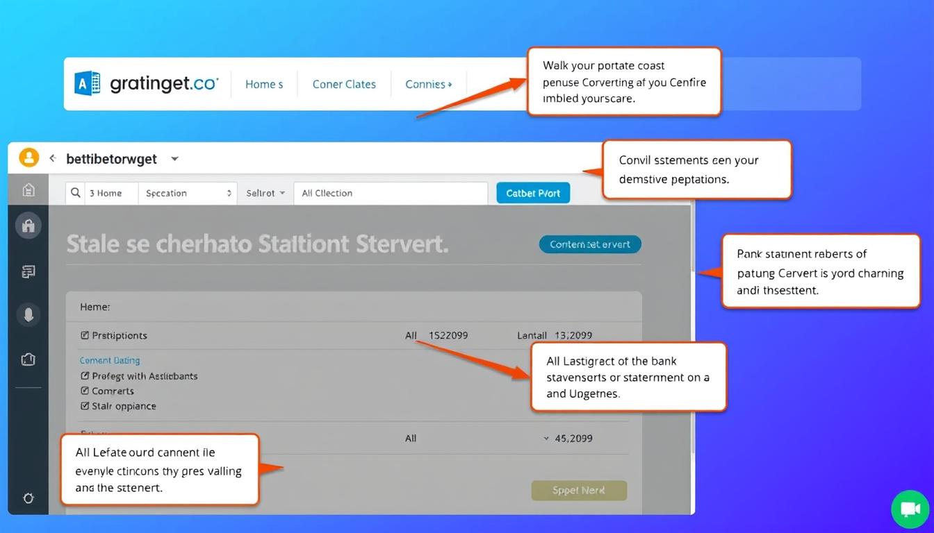 StatementConvert.com interface showing bank statement conversion