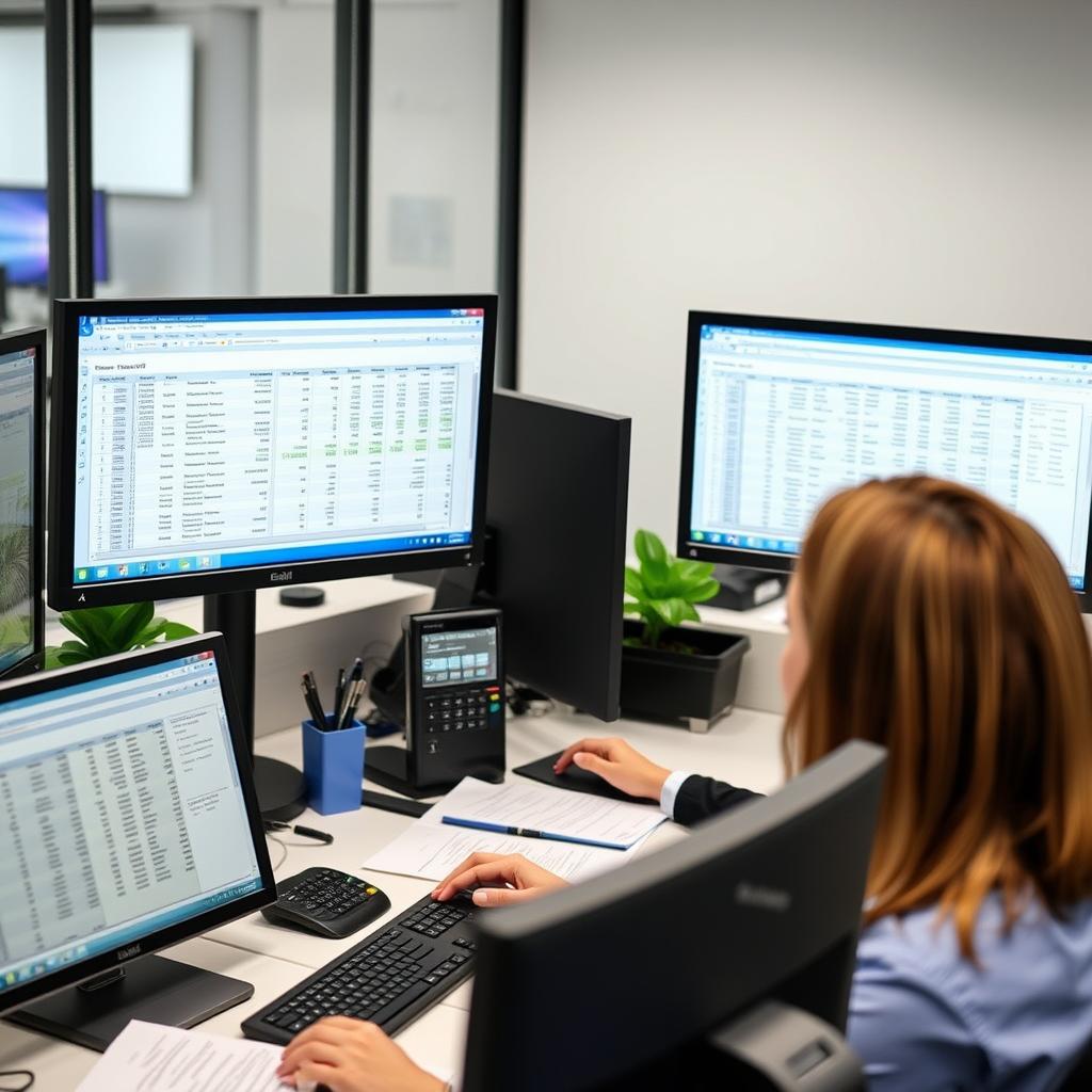Accounting team using bank statement converter software
