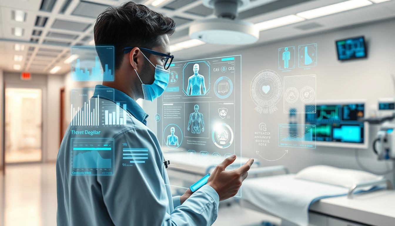 Healthcare professional using 6D technology for patient care