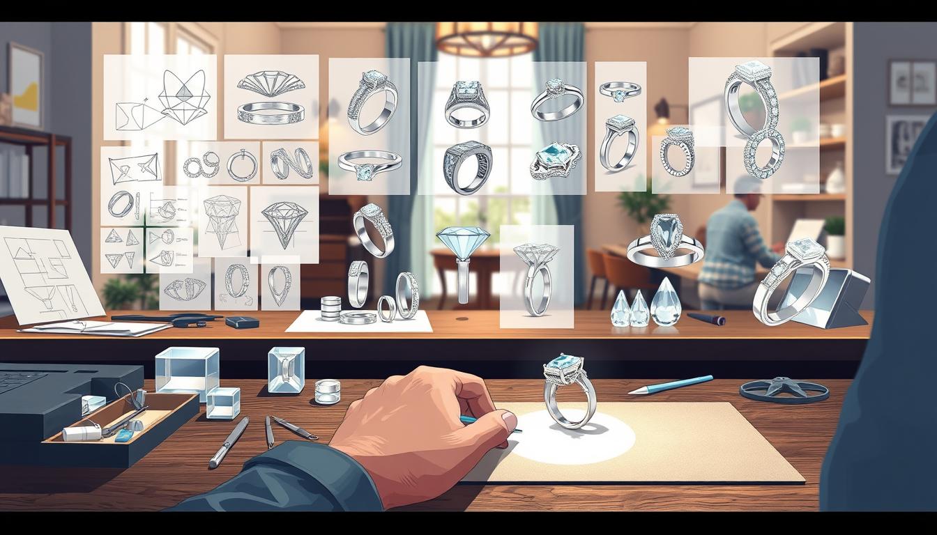 Large Diamond Engagement Rings Stunning Love 9 custom diamond ring design process