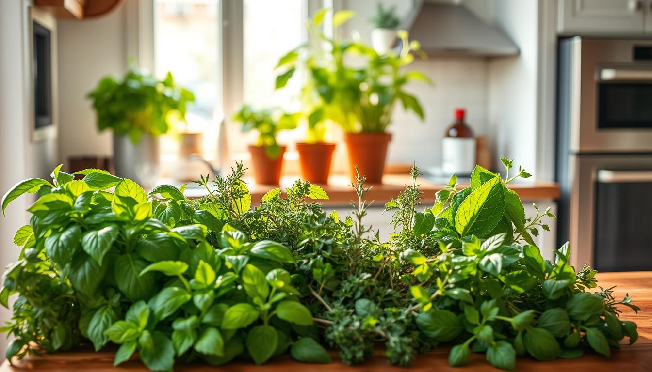 نباتات عطرية في المطبخ