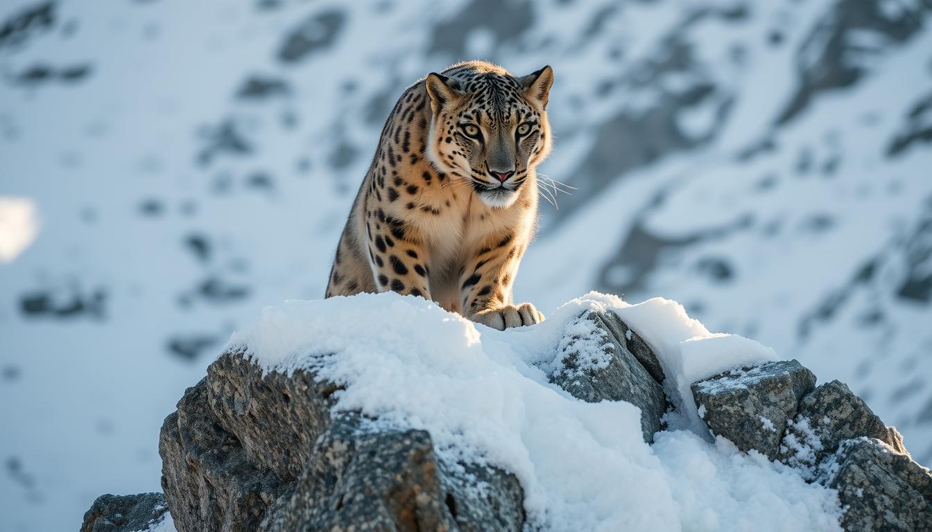 snow leopard purring