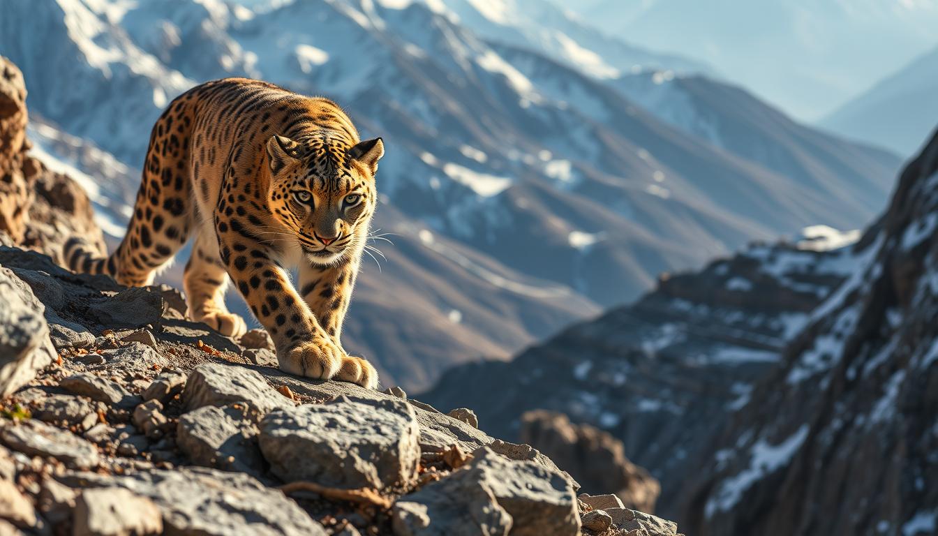 snow leopard hunting tactics