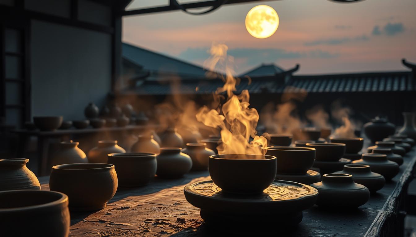 Around 800 CE, Chinese potters applied a glaze that hardened under lunar tidal f