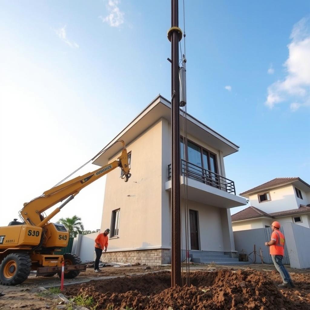 Bore Pile Manual (Strauss Pile) 7 Proyek Jasa Bore Pile Manual untuk rumah tinggal 2 lantai di Jakarta