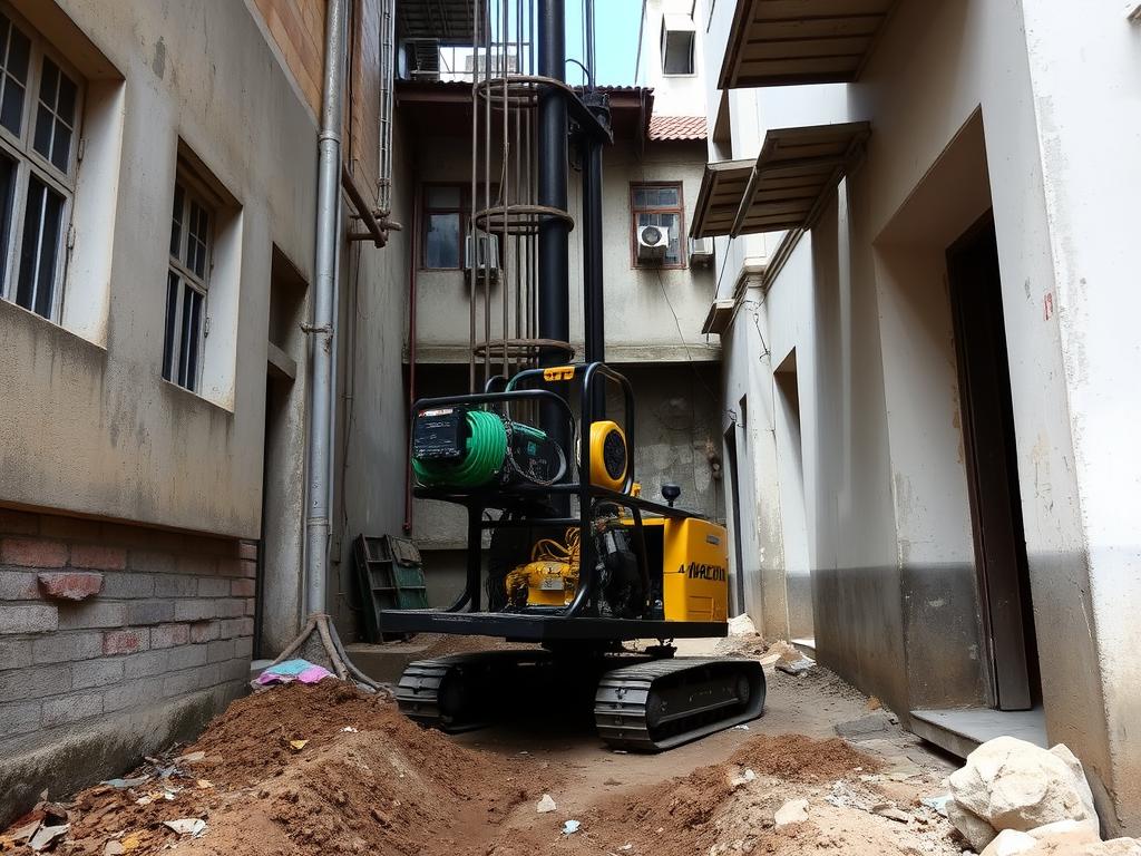 Bore Pile Hydraulic 3 Mini Hydraulic Bore Pile untuk area terbatas