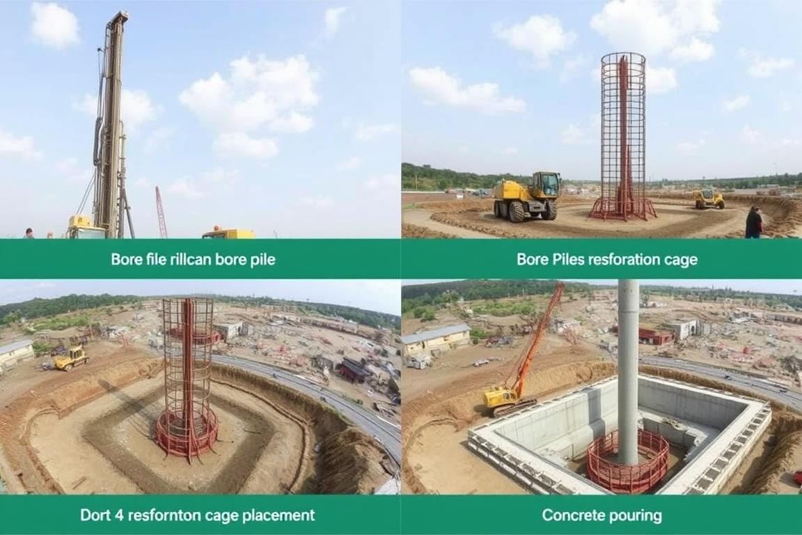 Jasa Bore Pile Lamongan 11 Proses pengerjaan pondasi bore pile Lamongan