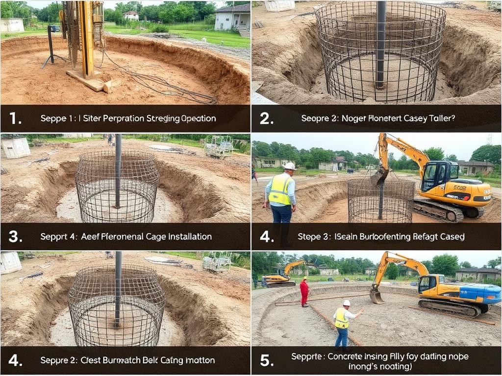 Jasa Bore Pile Pamenang 16 Proses pengerjaan bore pile di proyek Pamenang