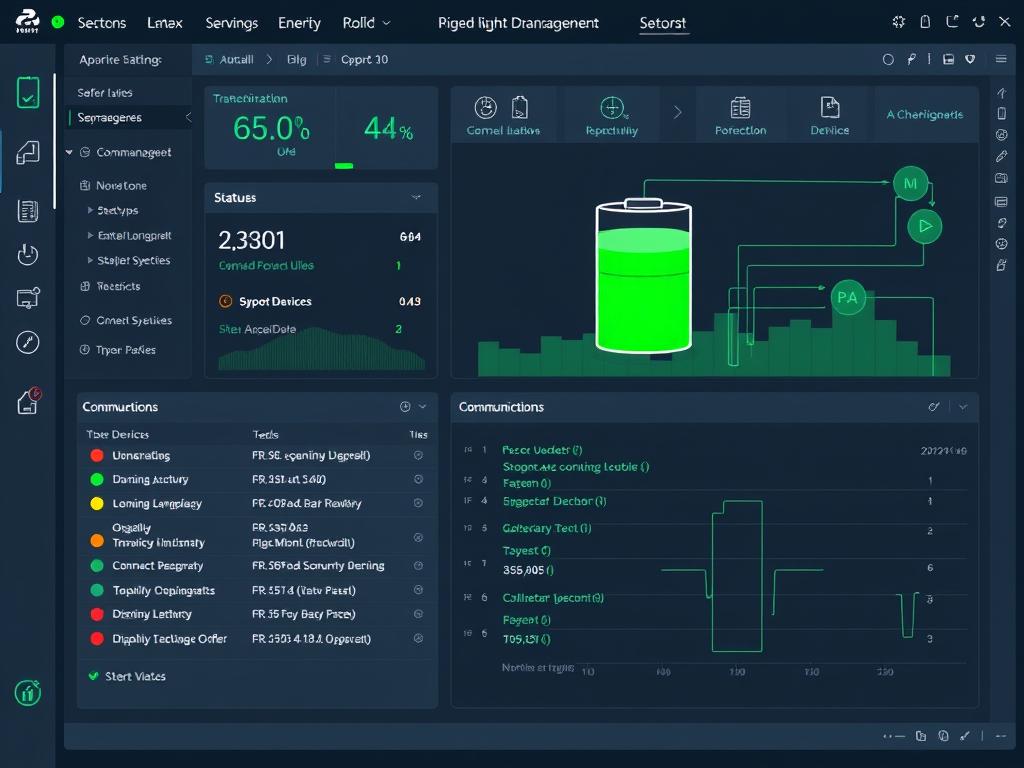 BMS communication interface showing diagnostic data