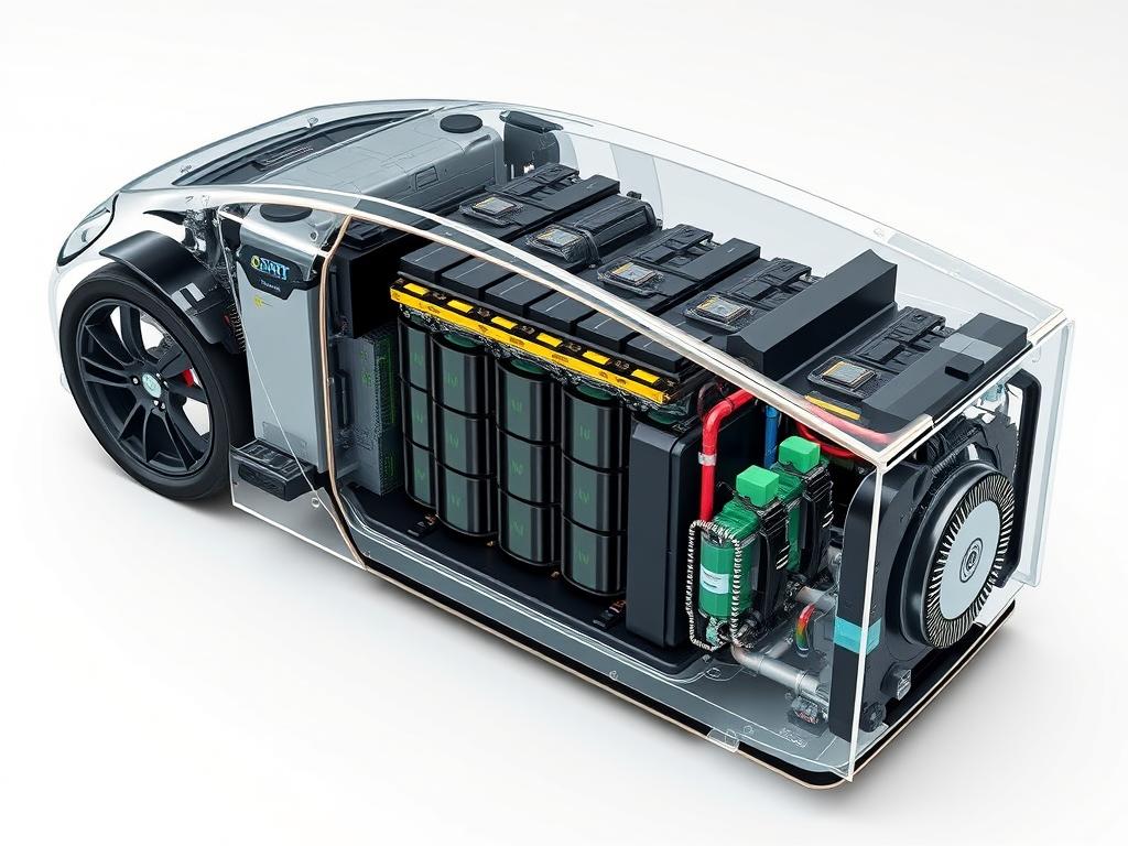 Electric vehicle battery pack with integrated BMS