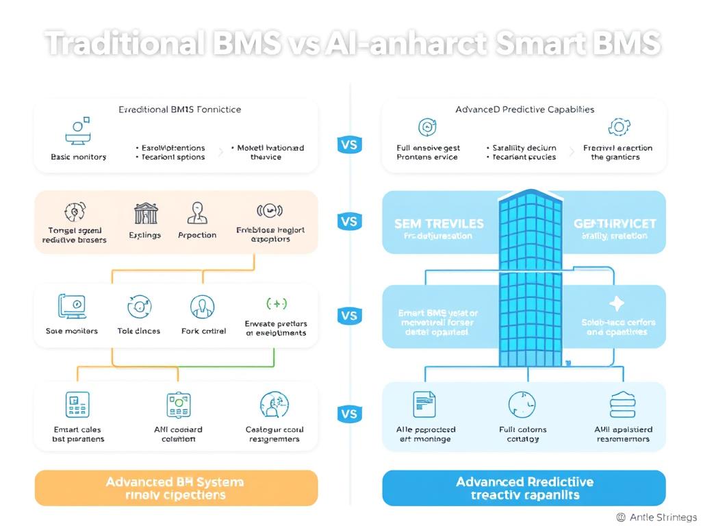 Comparison between traditional BMS and AI-enhanced Smart BMS Systems