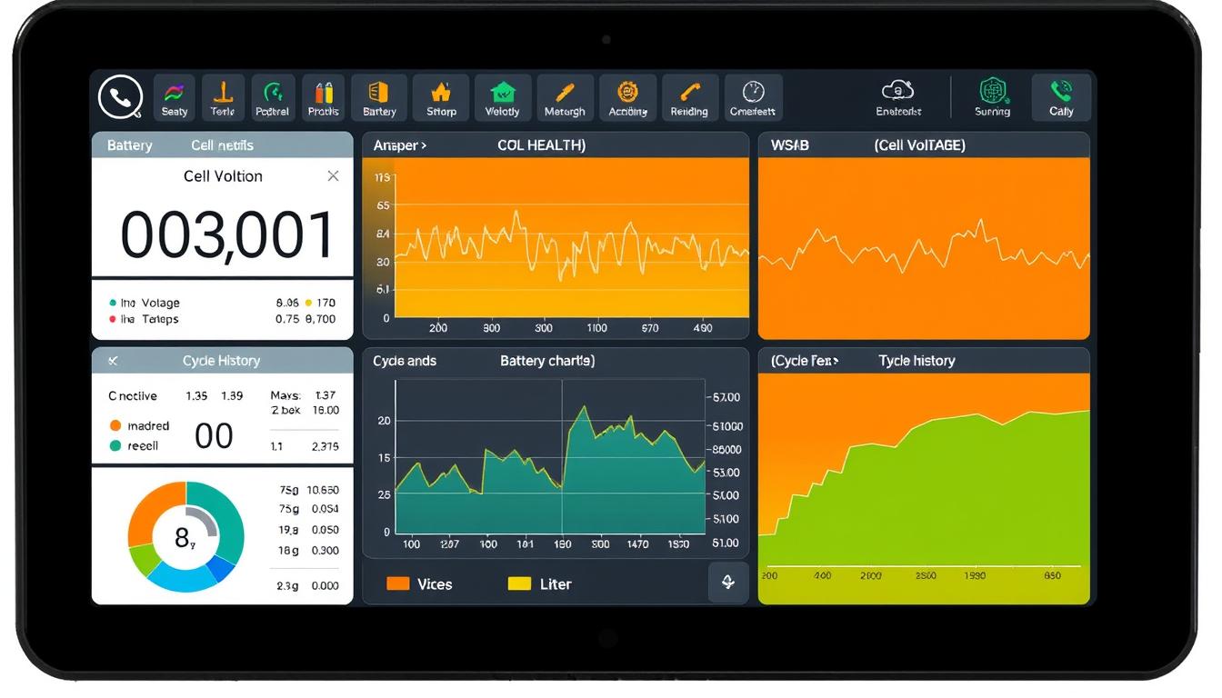 Golf car LiFePO4 BMS diagnostic software interface
