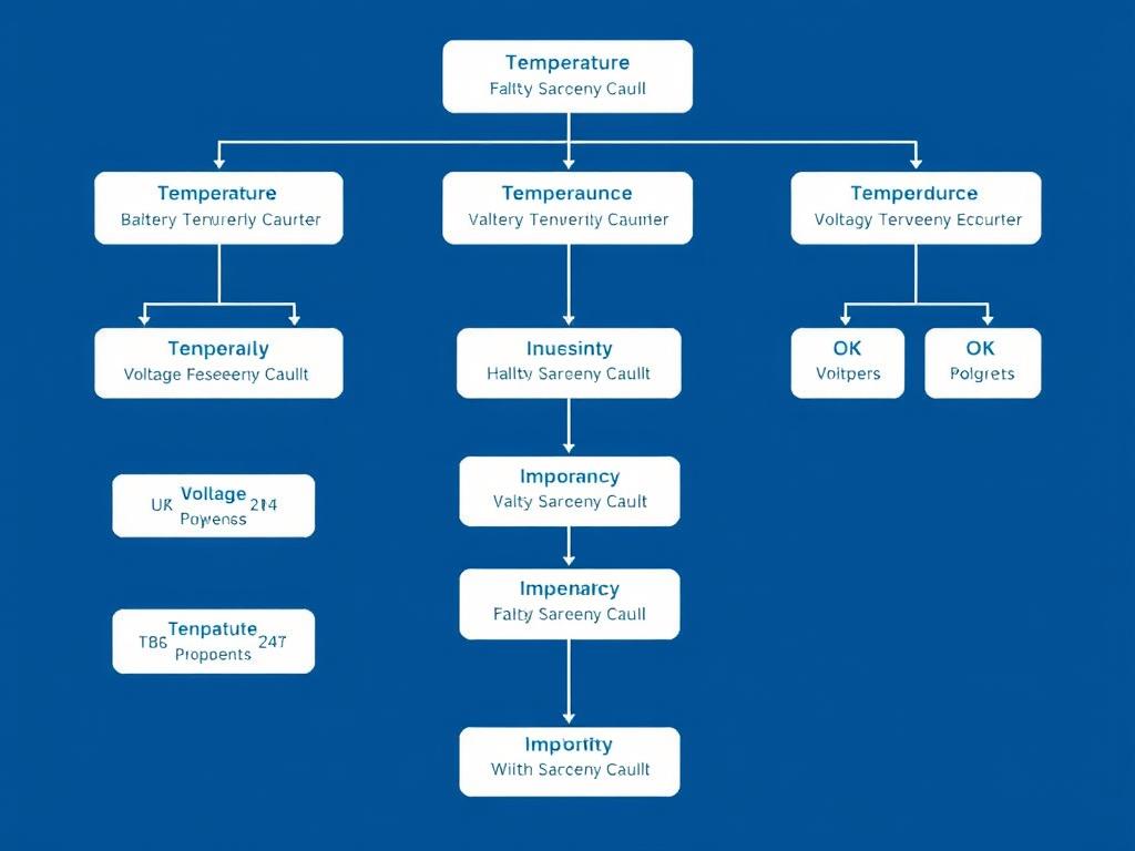 Decision tree structure for fault detection in battery systems