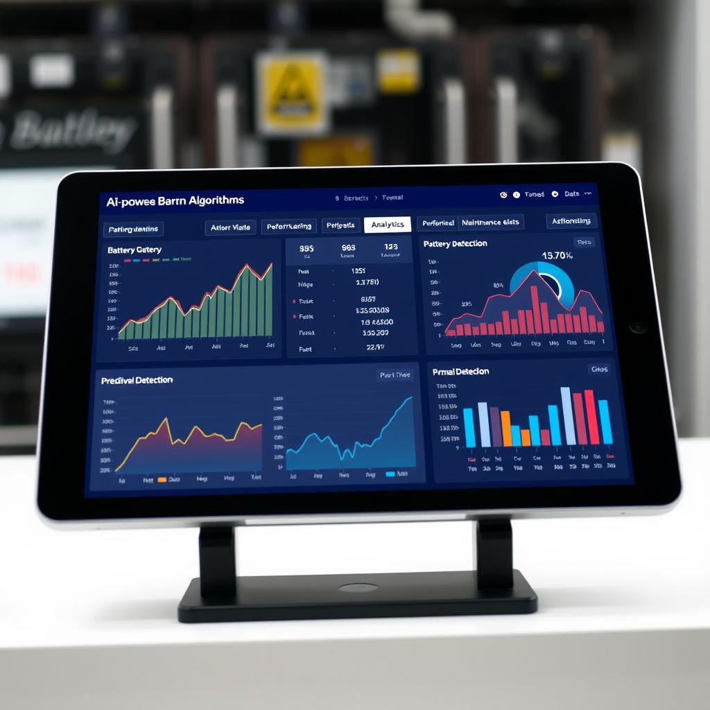 AI-powered BMS analytics dashboard showing predictive maintenance alerts