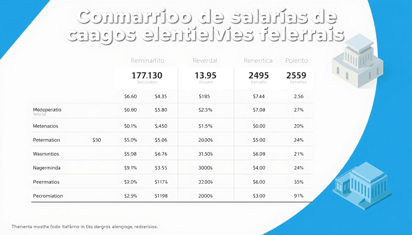 comparativo de salários de cargos eletivos federais
