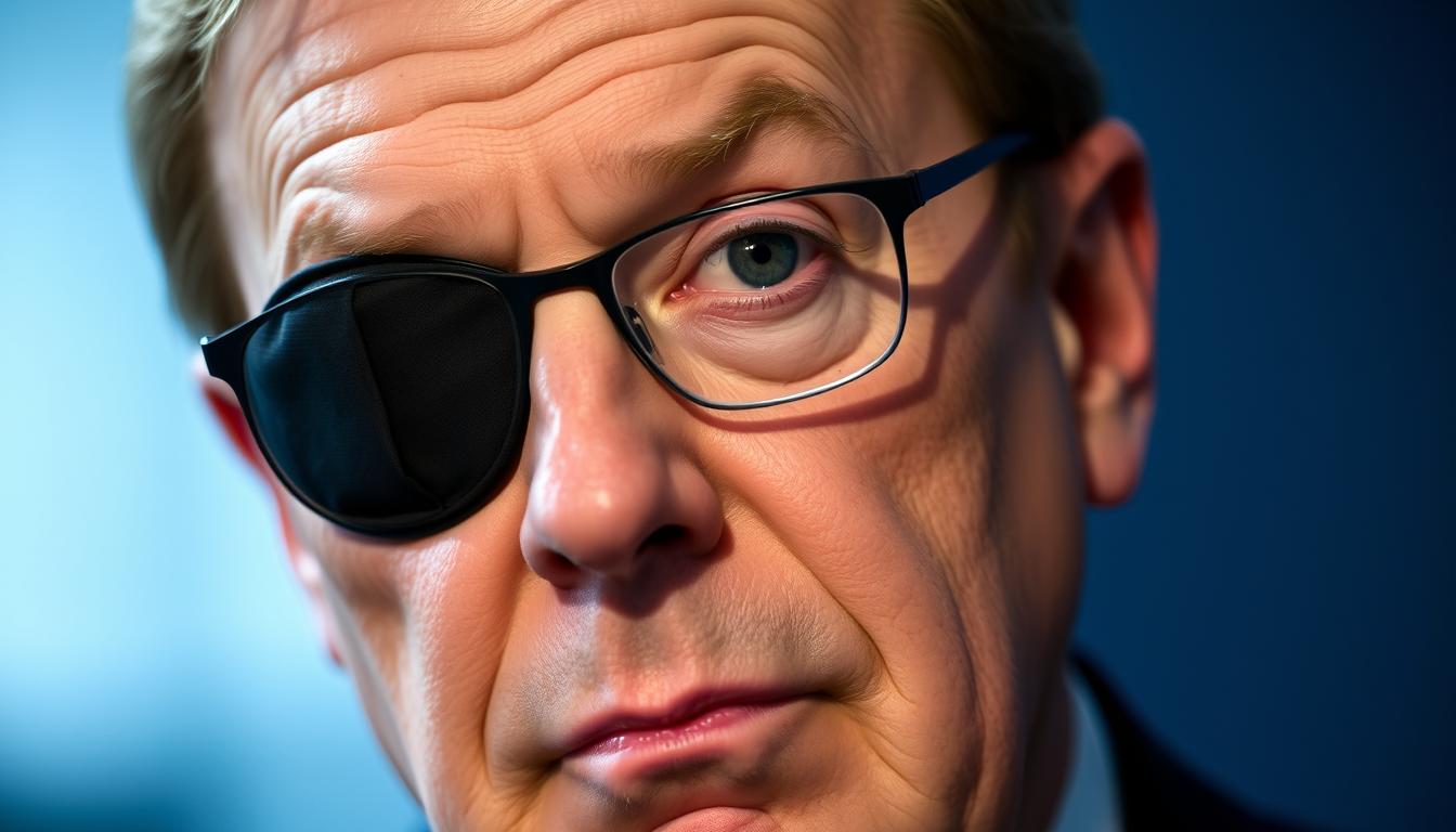 Olaf Scholz Augenklappe