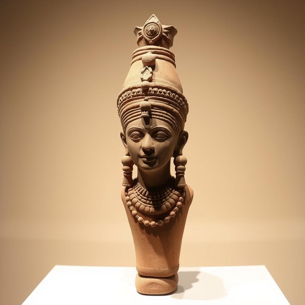 Terracotta figurine of a female deity from the Harappan Civilization