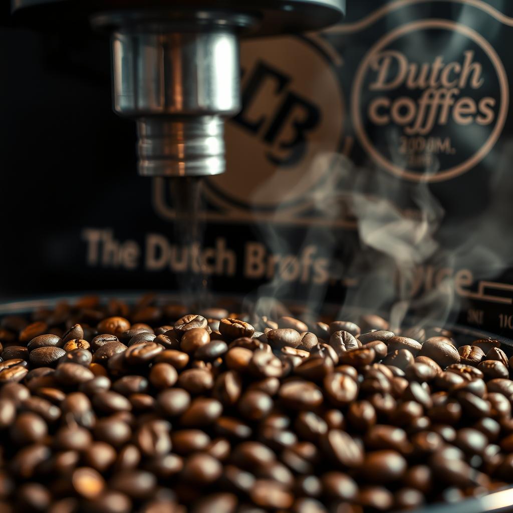 Close-up of Dutch Bros coffee beans and brewing equipment for the Behind the Beans section