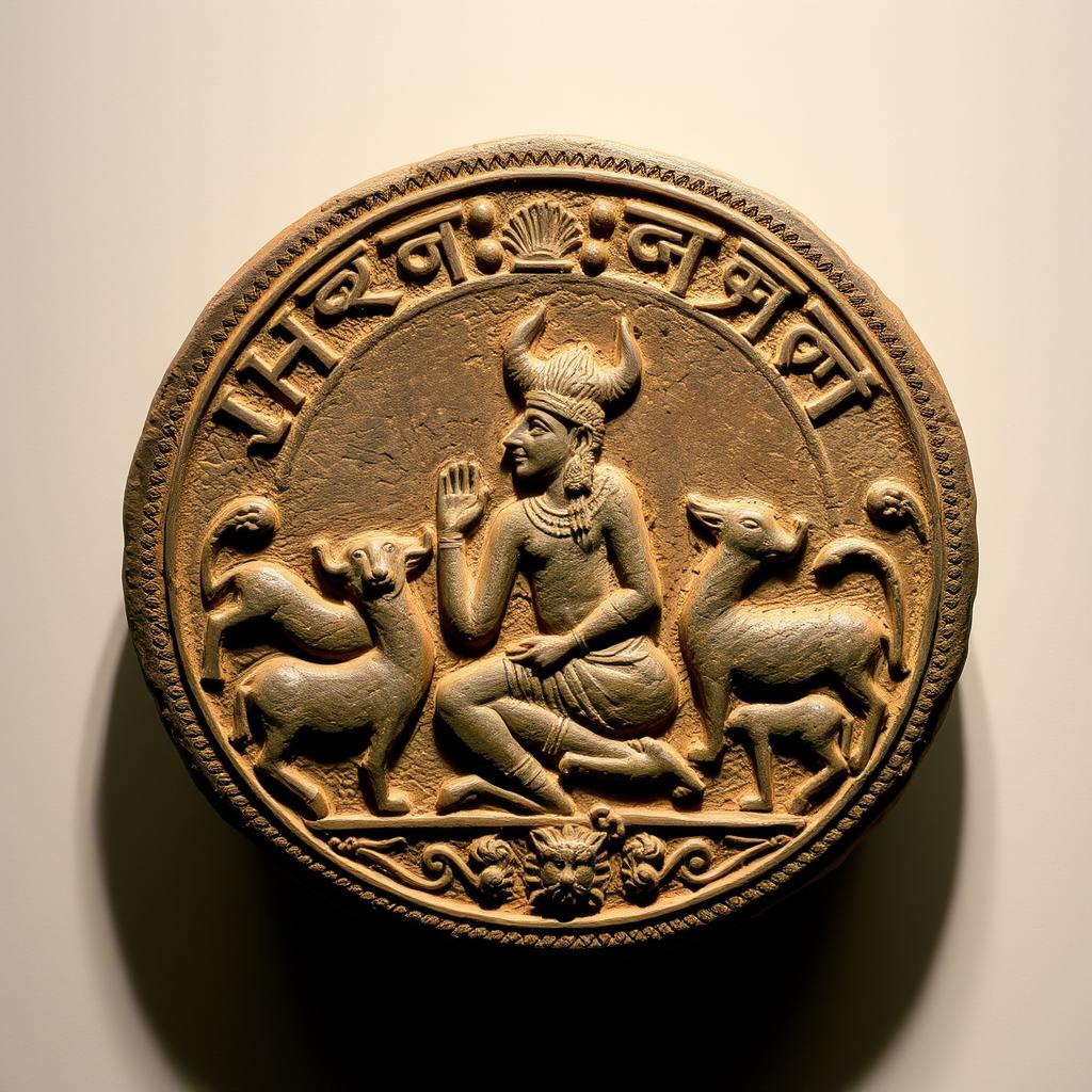 The famous 'Proto-Shiva' or Pashupati seal from Mohenjo-daro