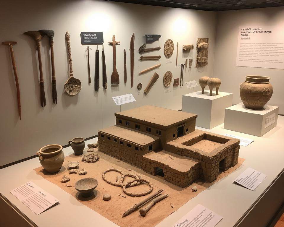 Harappan agricultural tools and grain storage facilities