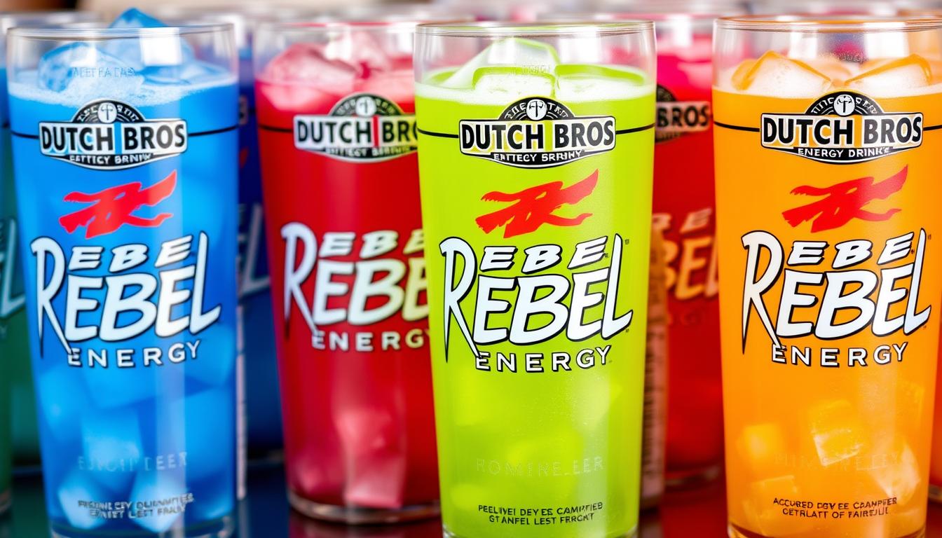Dutch Bros Rebel Energy Drinks lineup from Dutch Bros Menu 2025 Prices