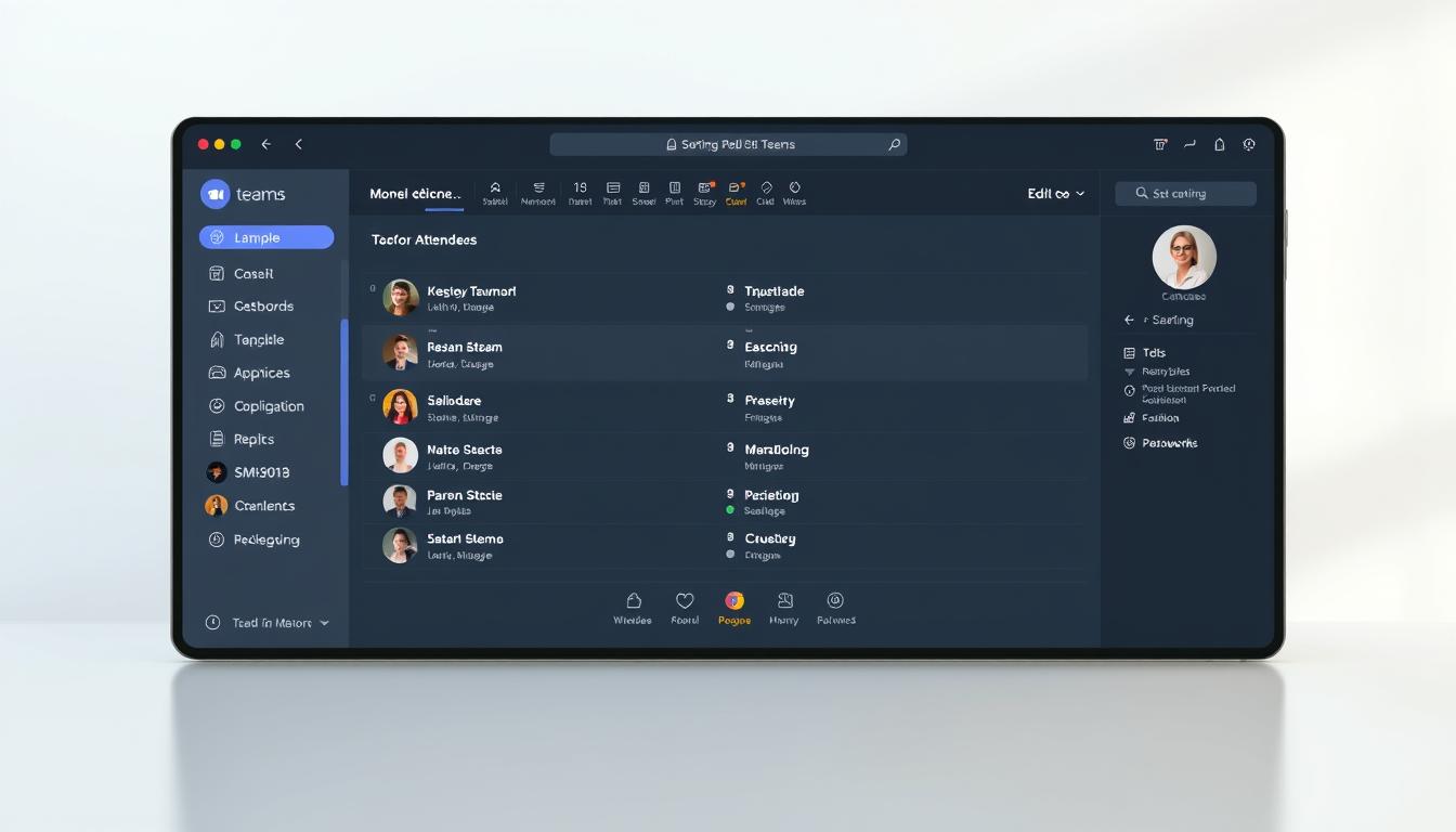 teams 会議参加者リスト
