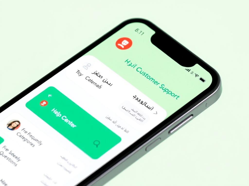 واجهة خدمة العملاء في تطبيق glovo المغرب