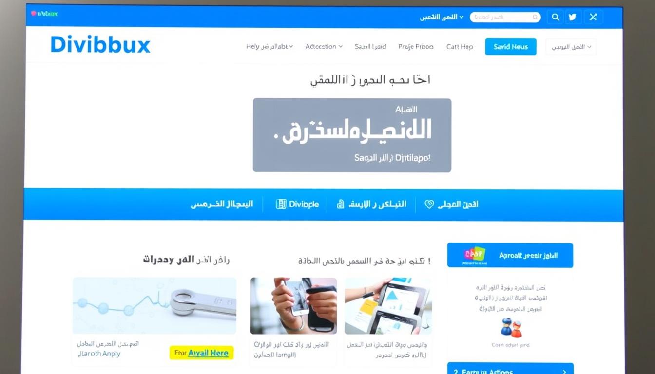 واجهة موقع divbux الرئيسية توضح خيارات الربح المتاحة