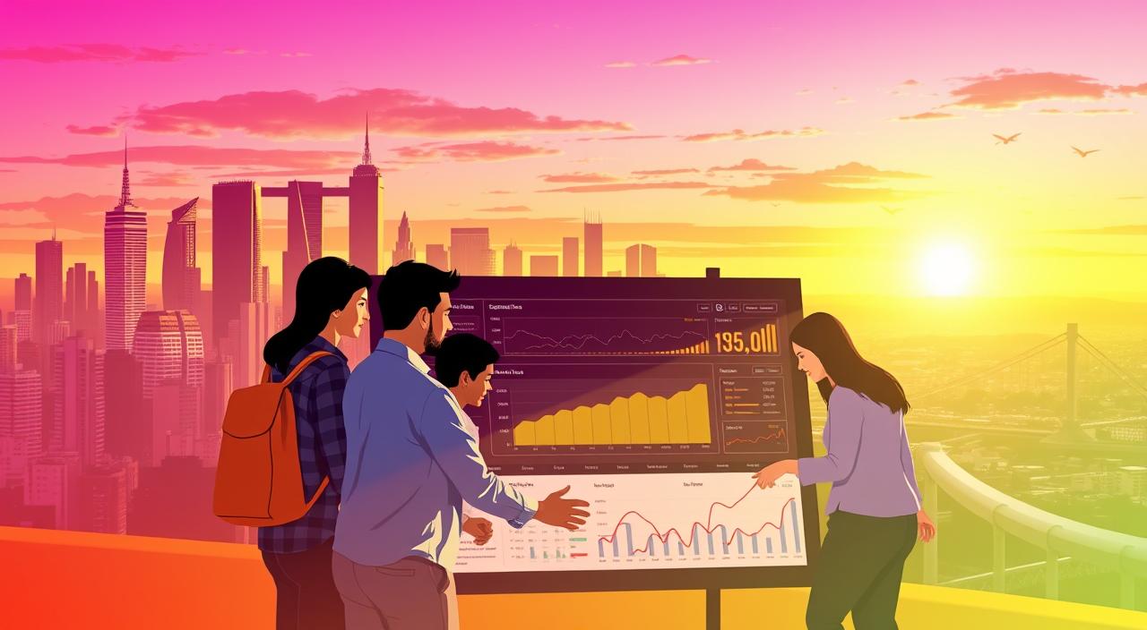A modern and visually engaging illustration showcasing SEO strategies for small businesses in Osasco, Brazil. The image depicts a bustling city skyline with iconic landmarks, framed by a vibrant, colorful gradient background. In the foreground, a group of diverse business owners huddle around a large, interactive dashboard, examining analytics and implementing cutting-edge SEO tactics tailored to their local market. The scene is lit by a warm, golden hour glow, creating a sense of optimism and opportunity. The composition is balanced and dynamic, capturing the energy and entrepreneurial spirit of small enterprises navigating the digital landscape in Osasco. Overall, the image conveys a compelling narrative of local businesses leveraging modern SEO strategies to elevate their online presence and drive growth.