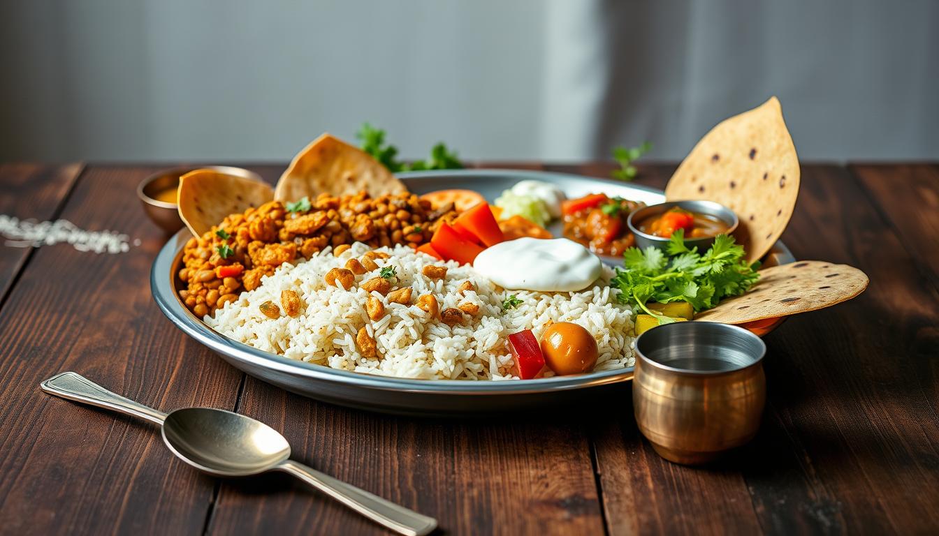 balanced indian thali