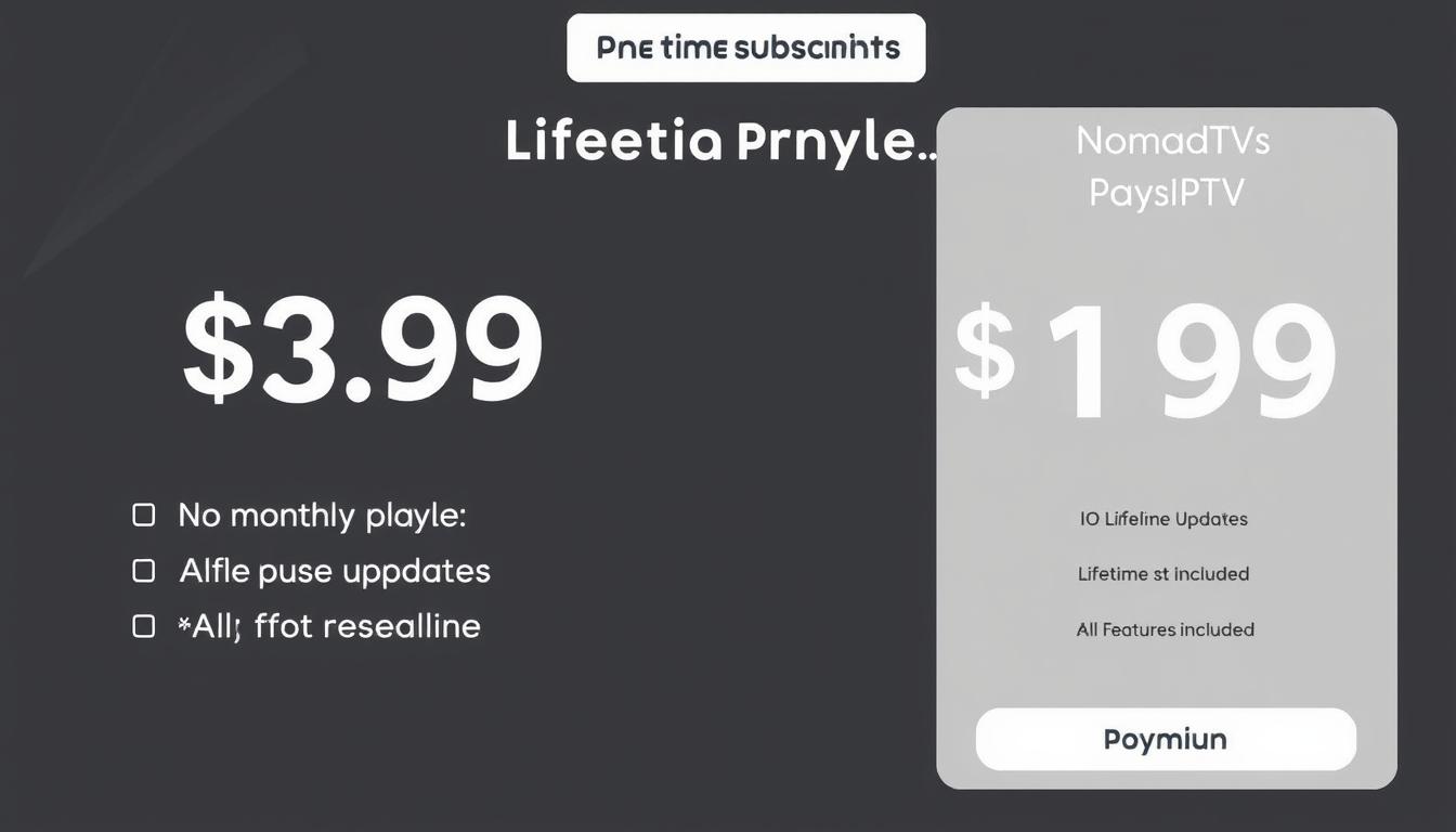 IPTV LifeTime Subscription 10 NomadTVs IPTV lifetime subscription pricing and benefits