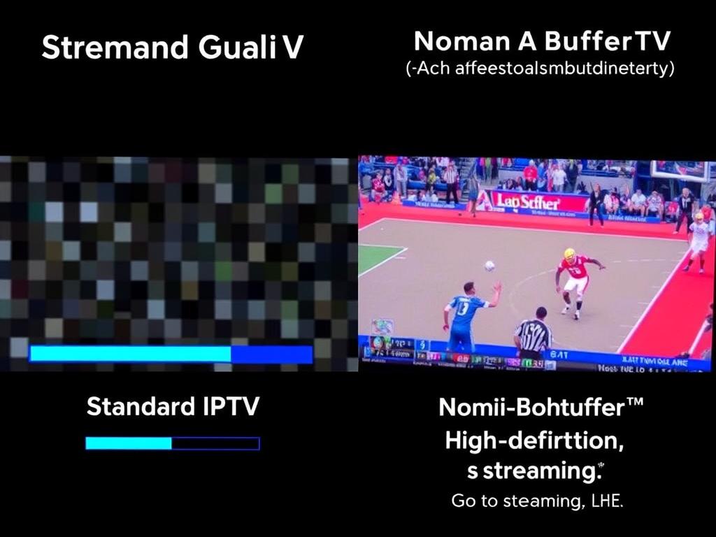 1 Year IPTV Subscription 4 NomadTVs IPTV Anti-Buffer Technology demonstration showing smooth streaming