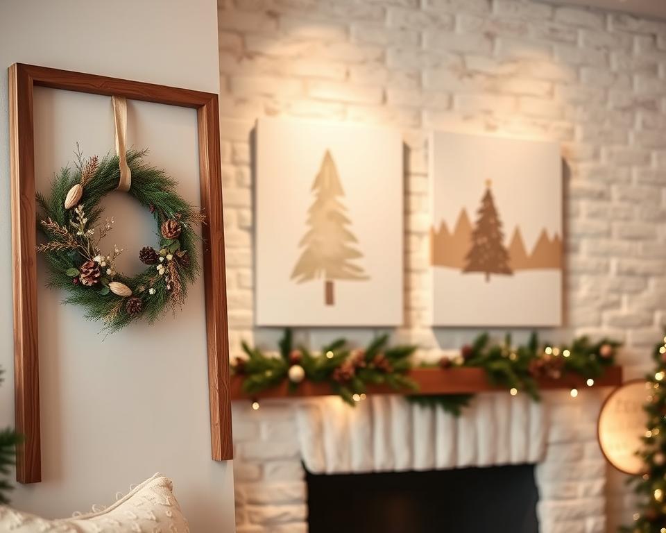 neutral Christmas wall art ideas