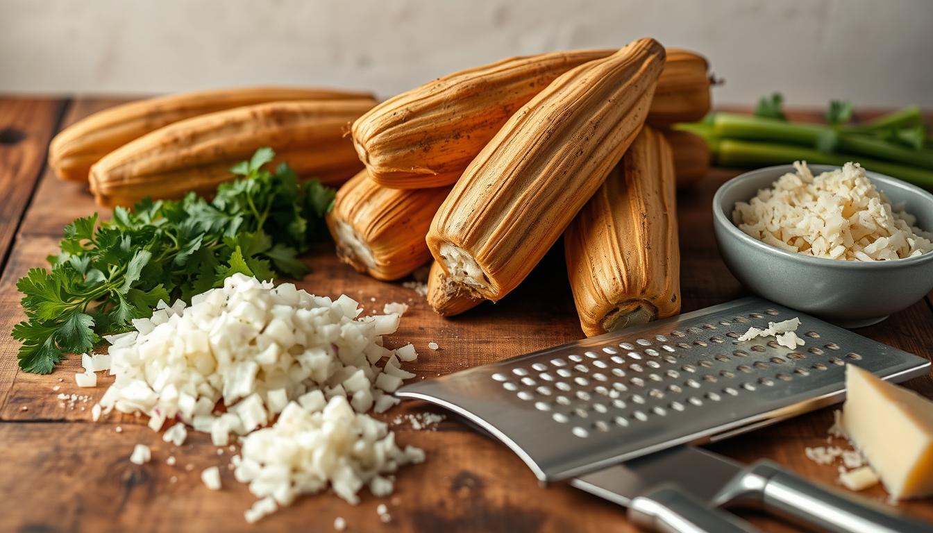 ingredients for buñuelos de yuca