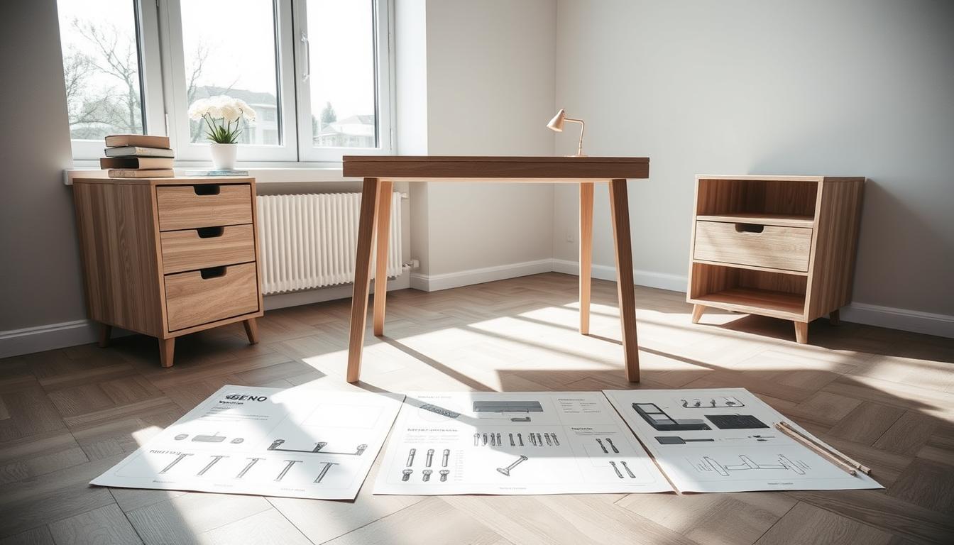 scandinavian desk assembly guide