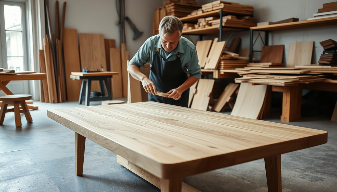 Scandinavian coffee tables craftsmanship process