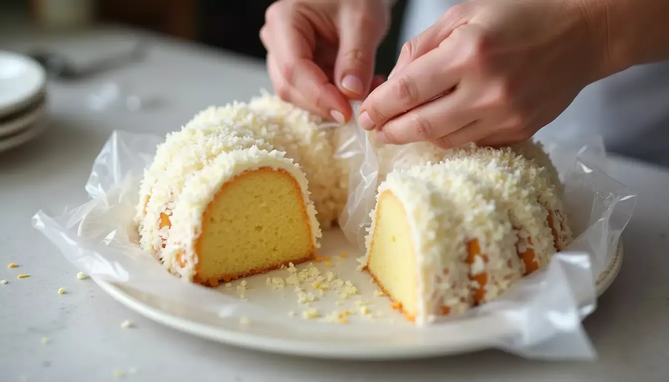 Storing Tom Cruise coconut bundt cake for freshness
