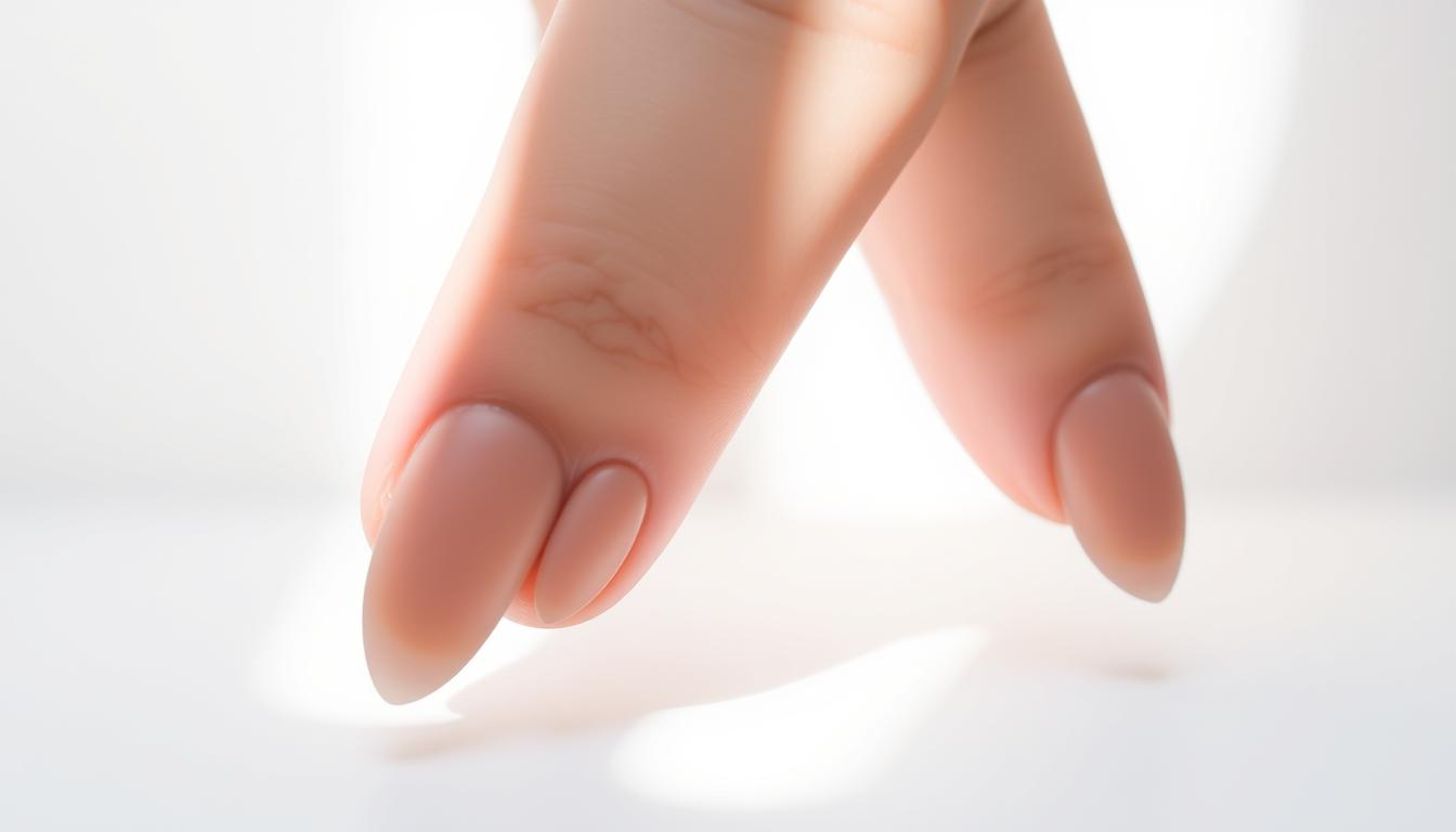 minimalist almond nail art