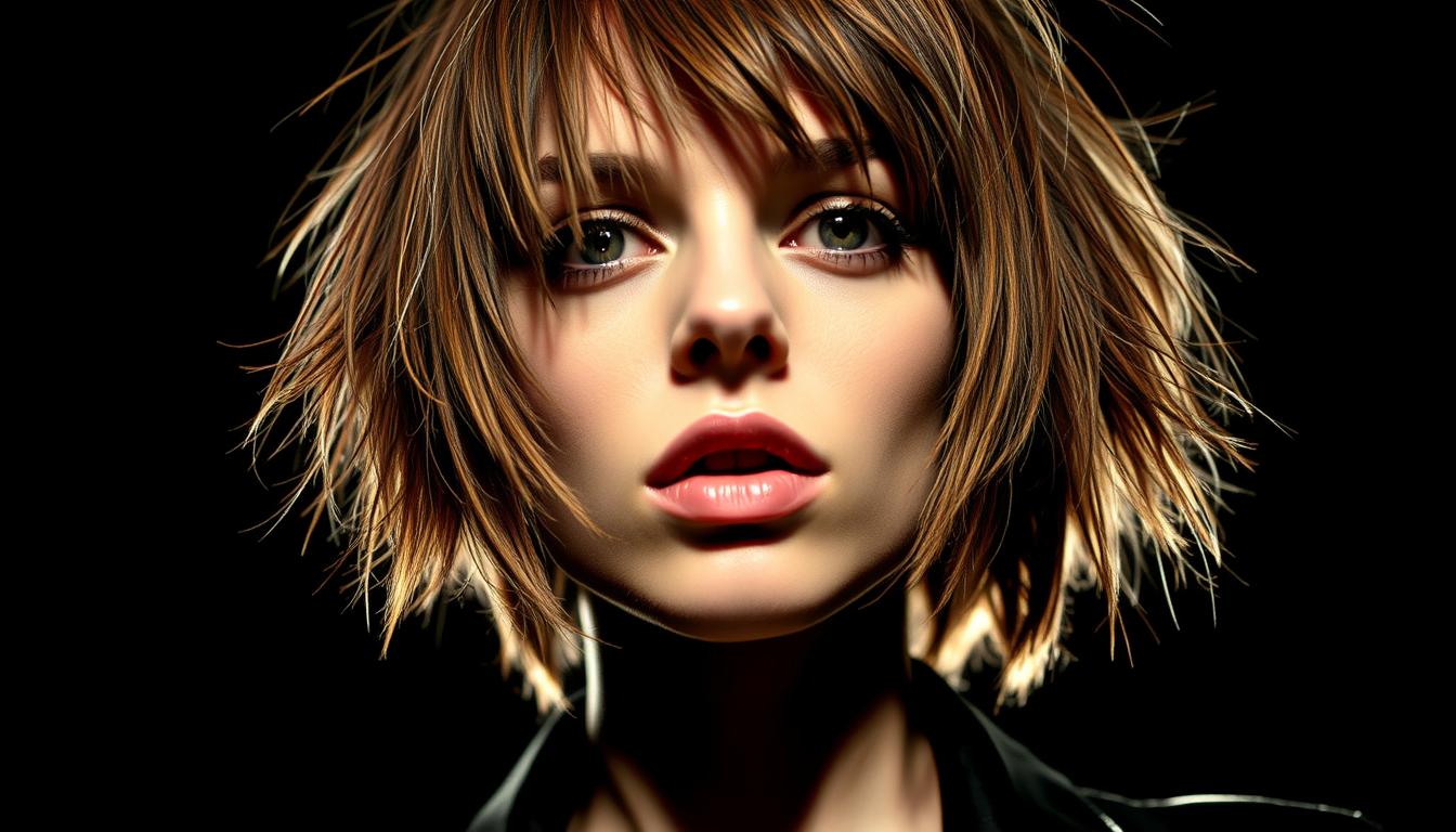 edgy layered bob styles