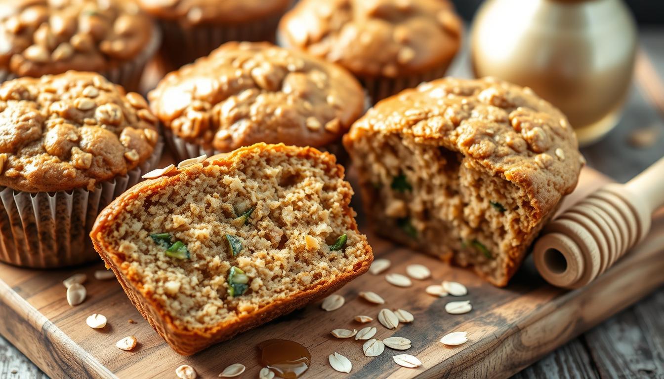 healthy zucchini oatmeal muffins