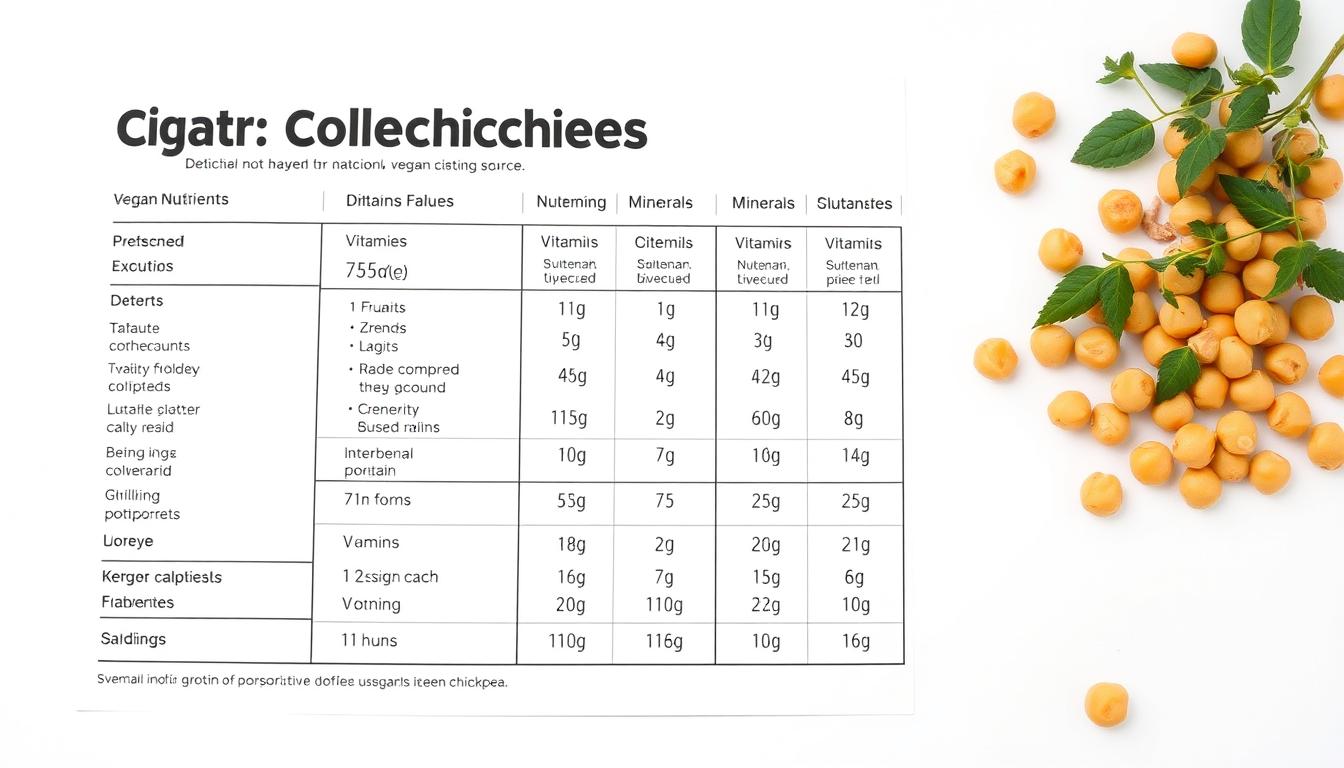 nutritional information of vegan chickpeas