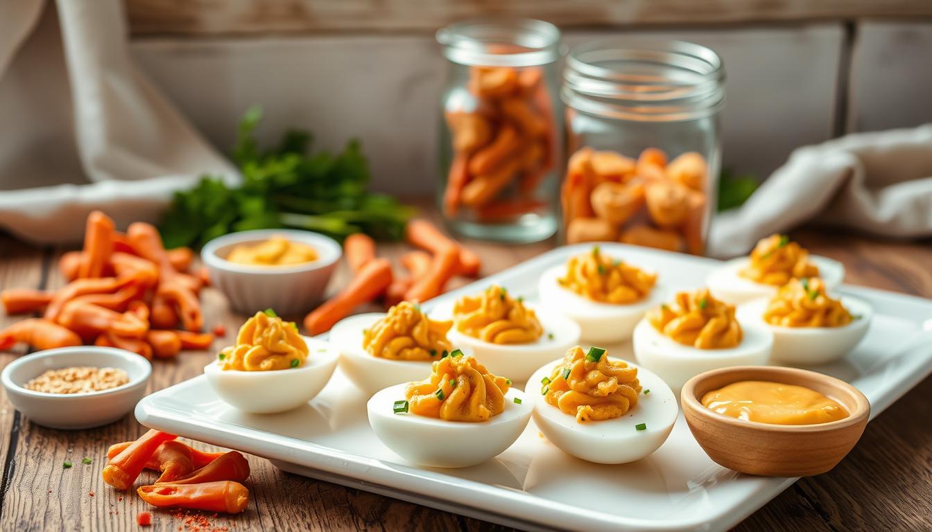 Crawfish Deviled Eggs ingredients
