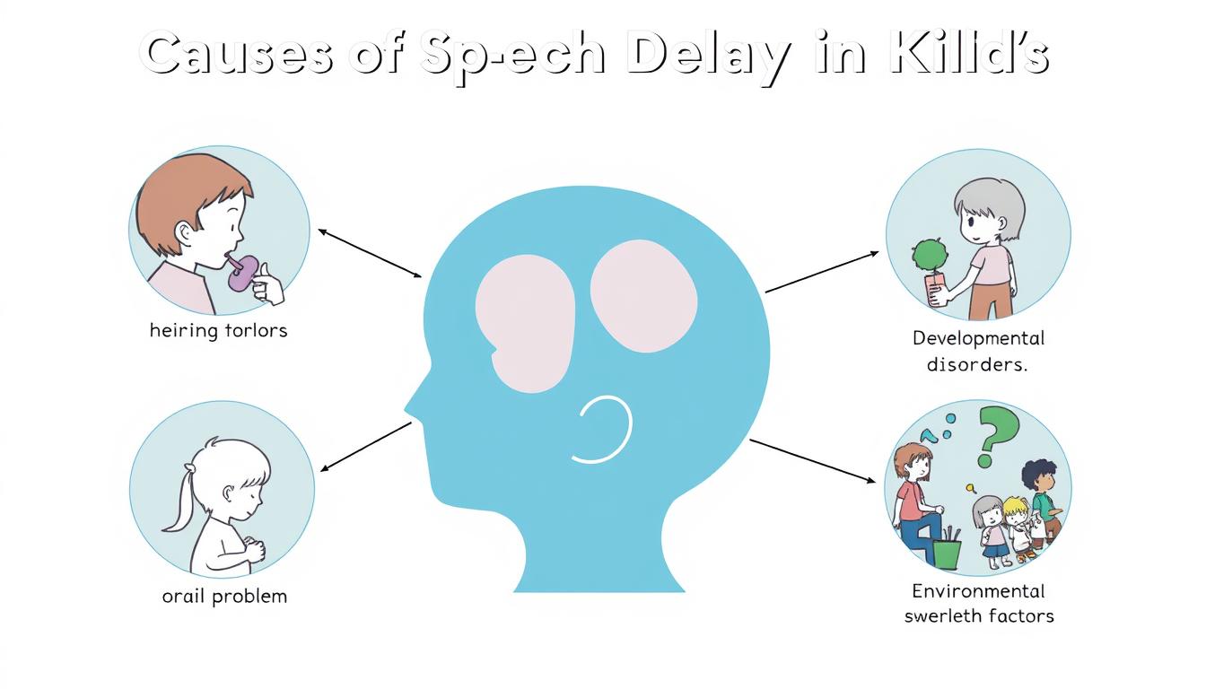 Visual representation of different causes of speech delay in children