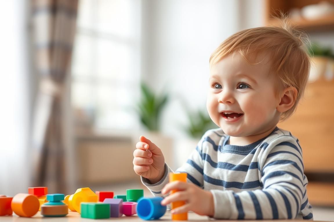 Child engaged in speech therapy activities at home