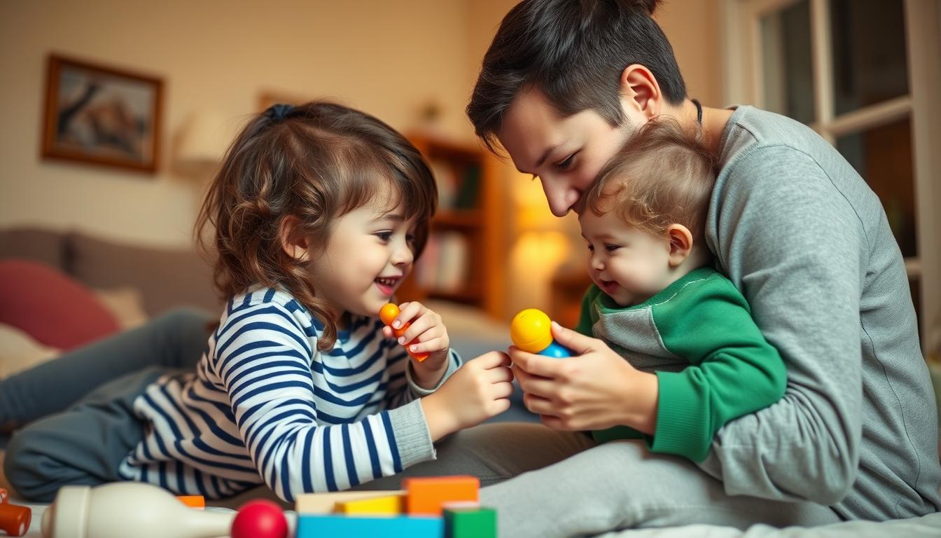 Parent implementing speech therapy techniques at home